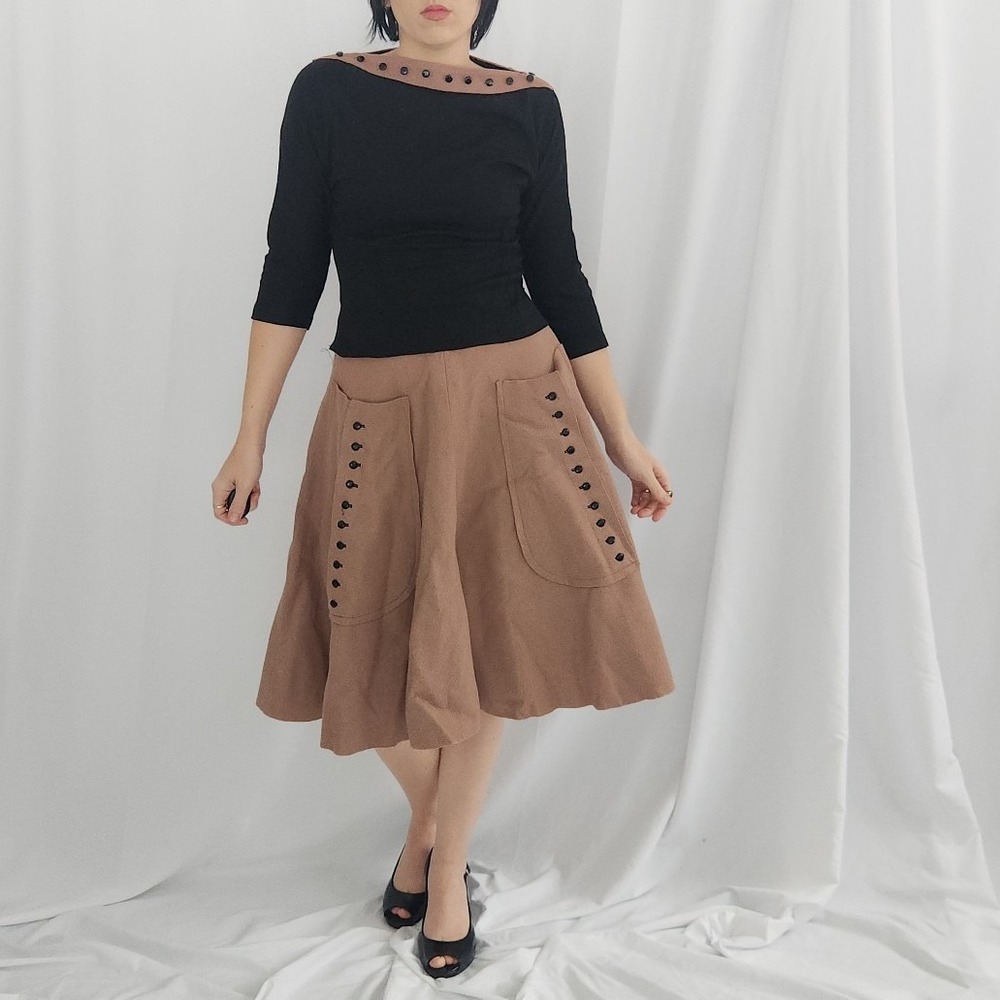 60s Hand Made Felt Skirt and Matching Top - Picture 2 of 6